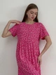 Сукня зі штапелю міді літня жіноча Merlini Казерта 700001263 2XL-3XL Рожеве (700001263_3) - зображення 7