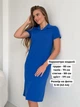 Платье-футболка в рубчик синее Merlini Поло 700001567 размер L-XL - изображение 4