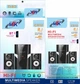 Музыкальный центр с блютузом 2 в 1 ERA EAR MTK Мощность 60Вт, Bluetooth, FM, USB, SD, сабвуфер + 2 колонки, пульт, черный (CS 12/9654) - изображение 2