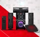 Музичний центр ERA EAR 3 в 1 Домашній кінотеатр з Bluetooth, Потужність 90 Ватт c сабвуфером, FM-радіо, USB, AUX, LED-підсвічуванням, пультом ДУ, Чорний (ERAEAR E-2353/9659) - зображення 3