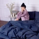 Пододеяльник MirSon 220х240 Satin Stripe 30-0020 Smoky Blue (2200005255513) - изображение 6
