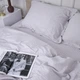 Простынь MirSon двуспальная 180x220 см 30-0010 Light Gray Satin Stripe (2200005251324) - изображение 2