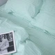 Простынь MirSon двуспальная 180x220 см 30-0013 Azure Satin Stripe (2200005252598) - изображение 2