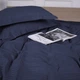Простынь MirSon двуспальная 180x220 см 30-0020 Smoky Blue Satin Stripe (2200005255537) - изображение 4
