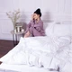 Простынь MirSon King Size 240x260 см 30-0001 White Satin Stripe (2200005245897) - изображение 6
