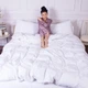 Простынь MirSon King Size 240x260 см 30-0001 White Satin Stripe (2200005245897) - изображение 7