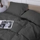 Простынь MirSon King Size 240x260 см 30-0012 Dark Gray Satin Stripe (2200005252192) - изображение 2