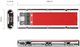 Obudowa dysku Orico TCM2-C3 M.2 NVME USB-C Red (6942227137838) - obraz 3