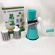Овочерізка мультислайсер Tabletop Drum Grater Kitchen Master Терка для овочів та фруктів 3 насадки. Колір: блакитний - зображення 15