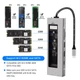 Док-станция Fenvi 8 in 1 M.2 NVME SSD Enlcosure Case USB C HUB Type C to SD TF USB 3.0 Dock Station HDMI - изображение 3