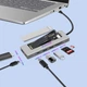 Док-станция Fenvi 8 in 1 M.2 NVME SSD Enlcosure Case USB C HUB Type C to SD TF USB 3.0 Dock Station HDMI - изображение 5