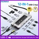 Док-станция Fenvi 12-в-1 Type-C Hub Docking Station M.2 SSD Enclosure Function SD TF Card PD 100W with HDMI 4K 1000M Ethernet - изображение 1