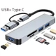 USB-Хаб Fenvi F-TUH5 5-IN-2 USB 3.0/Type-C-Hub -> USB 2.0, USB 3.0, Card reader: SD/TF - изображение 3