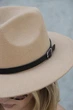 Жіночий Капелюх Fedora З Ремінцем Beige (8049699) - изображение 4