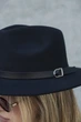 Жіночий Капелюх Fedora З Ремінцем Black (8049695) - изображение 4