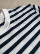 Футболка женская Pepper&mint CB24-53 в полоску с нашивкой S темно синяя - изображение 3