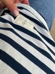 Футболка женская Pepper&mint CB24-53 в полоску с нашивкой S темно синяя - изображение 4