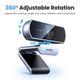 Kamera internetowa Ugreen USB HD Grey (CM678) - obraz 3