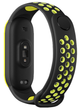 Ремешок Nike style для фитнес-браслета Xiaomi Mi Band 6/5 Черно-желтый + металическая кнопка (mrk5685) - изображение 2