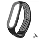 Ремешок Nike style для фитнес-браслета Xiaomi Mi Band 6/5 Черный с серым + металическая кнопка (mrk1664) - изображение 1