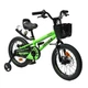 Детский двухколёсный велосипед CORSO TAYGER TG-94300 18" дюймов, алюминиевая рама, съемные страховочные колеса, дисковые тормоза, Зеленый - изображение 1