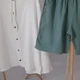 Чоловічий пляжний костюм (Сорочка з капюшоном+шорти) Mrou 2XL Оливковий Білий - зображення 3