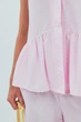 Класичний костюм з жилеткою з оборками та брюками Lurex Рожевий S (50030) - зображення 4