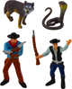 Zestaw kowbojski Lean Toys Dziki Zachód 10 elementów (5905991054450) - obraz 3