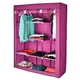 Складной каркасный тканевый текстильный шкаф на 3 секции Storage Wardrobe 88130 Розовый (N-14) - изображение 1