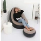 Надувное кресло с пуфом - подставкой для ног AIR SOFA Цвет: серый - изображение 3
