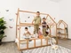 Детская кровать домик Монтессори BUSY WOOD напольная Модель 2 190х80 см натуральное дерево - изображение 5