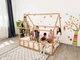 Детская кровать домик Монтессори BUSY WOOD напольная Модель 2 190х80 см натуральное дерево - изображение 4