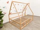 Детская кровать домик Монтессори BUSY WOOD напольная с ламелями Модель 1 190х90 см натуральное дерево - изображение 10
