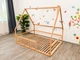 Детская кровать домик Монтессори BUSY WOOD напольная с ламелями Модель 1 190х90 см натуральное дерево - изображение 11
