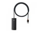 USB-хаб Baseus Lite Series 4-Port USB-A HUB Adapter (USB-A to USB 3.0*4) 1m Black (WKQX030101) - зображення 1