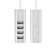 USB-хаб HOCO HB1 4USB Line machine Silver (6957531038146) - зображення 2
