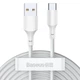 Кабель Baseus Simple Wisdom Data Cable Kit USB to Type-C 5A (2PCS/Set）1.5m White (TZCATZJ-02) - изображение 1