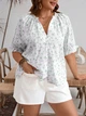 Блузка женская SHEIN GD-00202546 3XL Зеленая (DN3012300104772) - изображение 1