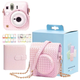 Чохол для фотокамери FujiFilm INSTAX MINI 12 + альбом на 64 фото + наклейки на фотоплівку, Рожевий - зображення 1