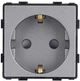 Стеклянная розетка 1DAL с З/К + Шторки Серая (G86D-ST.GR) - изображение 4