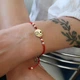 Серебряный Красный браслет Оберег Инь Янь с Черным и Белым камнем серебро 925 пробы Родированное 75260чб 1.47г - изображение 2