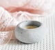 Круглый бетонный подсвечник для чайной свечи (Серый) GREYMIX Concrete Art - изображение 4