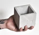 Кашпо з бетону для кактусів та сукулентів, мінімалізм (Сіре) GREYMIX Concrete Art - зображення 6