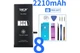 Усиленный аккумулятор DEJI (2210 mAh) для iPhone 8 + Набор инструментов High Copy - изображение 2