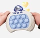 Електронна антистрес-іграшка Pop It Quick Push з підсвічуванням та 4 режимами гри біла 12×13×6 см - зображення 5