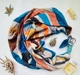 Дизайнерська хустка My Scarf "Лині долі" 90 на 90 см прикрашен бірюзою - изображение 1