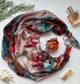 Дизайнерська хустка My Scarf "Сад кохання" 90 на 90 см прикрашена корралом - изображение 1