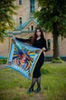Дизайнерська яскрава хустка "Берігня" MyScarf 90 на 90 см - изображение 4
