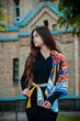 Дизайнерська яскрава хустка "Берігня" MyScarf 90 на 90 см - изображение 5