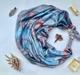Дизайнерська хустка My Scarf "Блакита перлина" 90 на 90 см пофарбована амазонітом - изображение 1